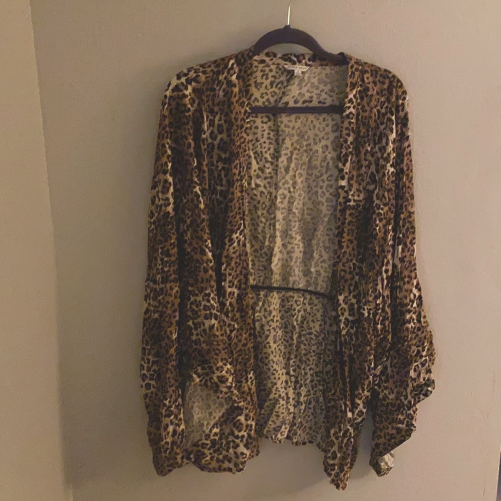 Leopard print kimono